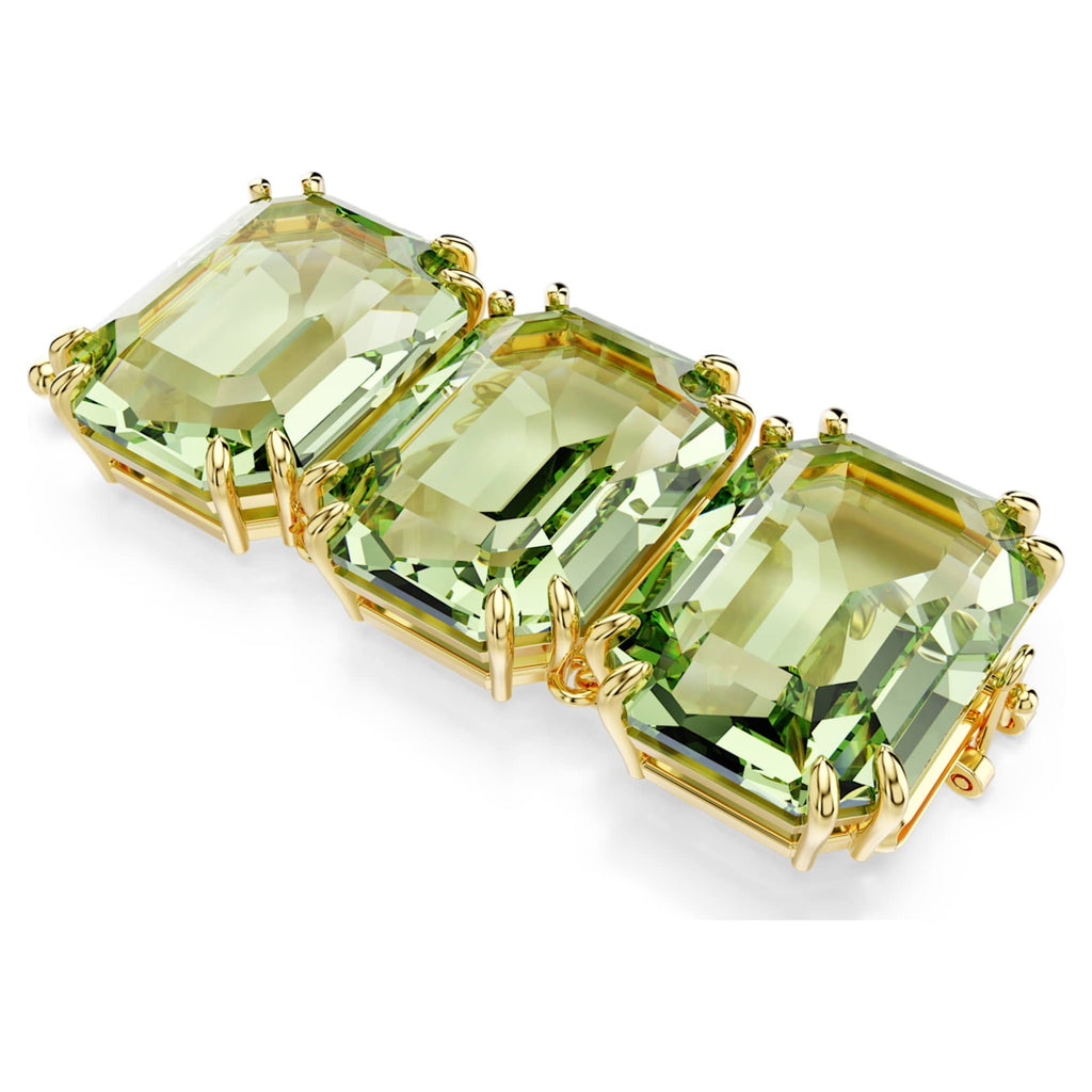 Swarovski Millenia extender Octagon cut, Green, 18K gold finish