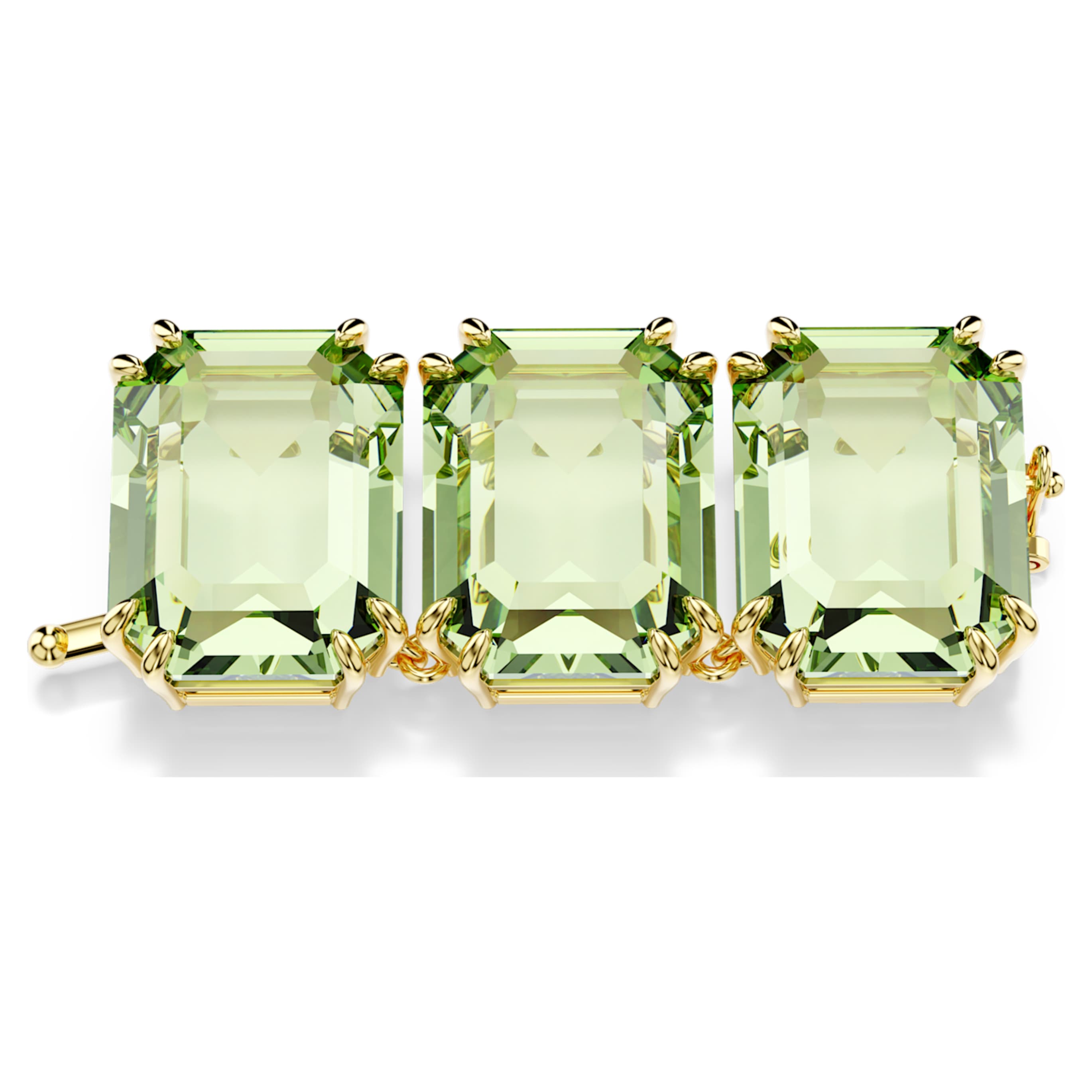 Swarovski Millenia extender Octagon cut, Green, 18K gold finish