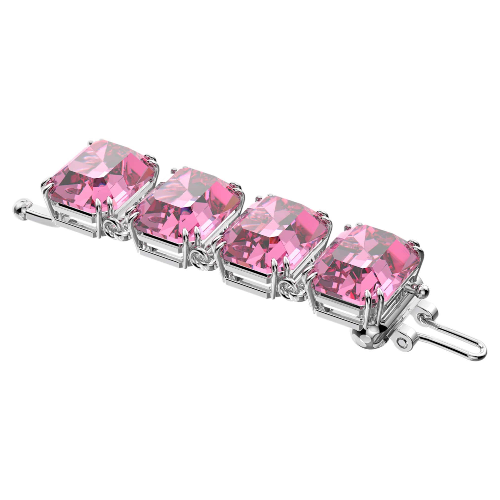 Swarovski Millenia extender Octagon cut, Pink, Rhodium plated