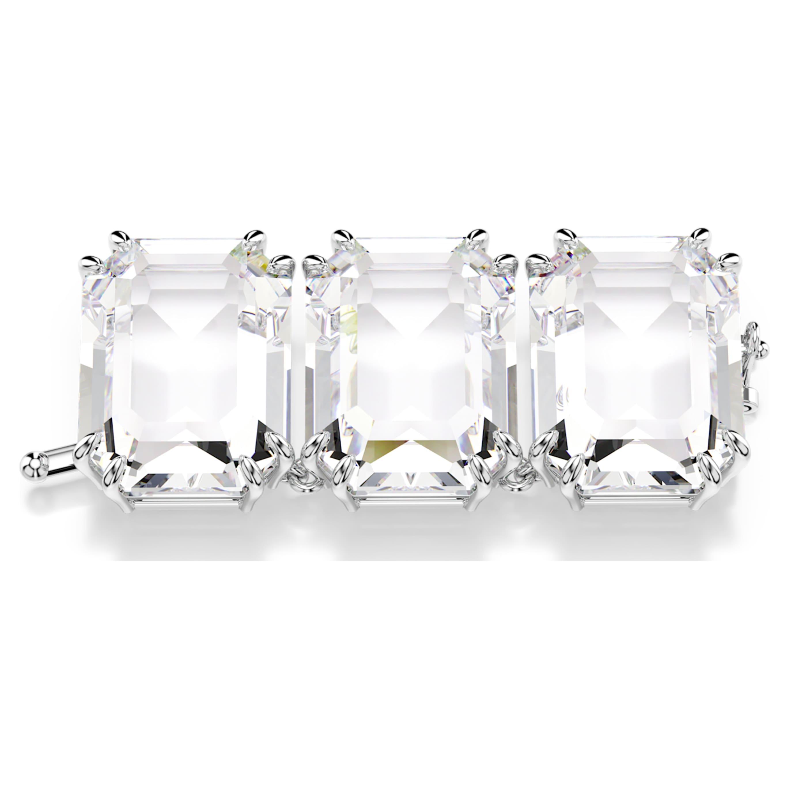 Swarovski Millenia extender Octagon cut, White, Rhodium plated