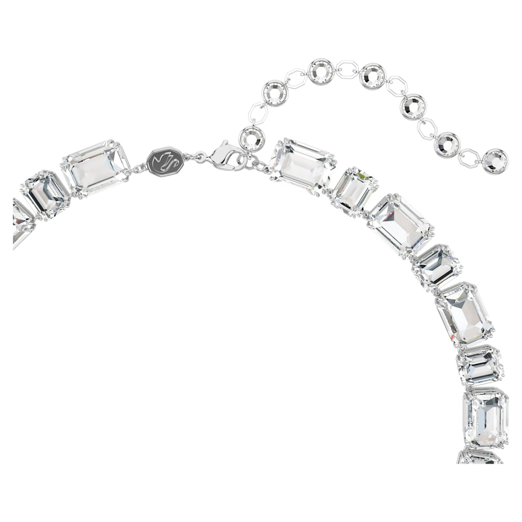 Swarovski Millenia necklace Octagon cut, White, Rhodium plated