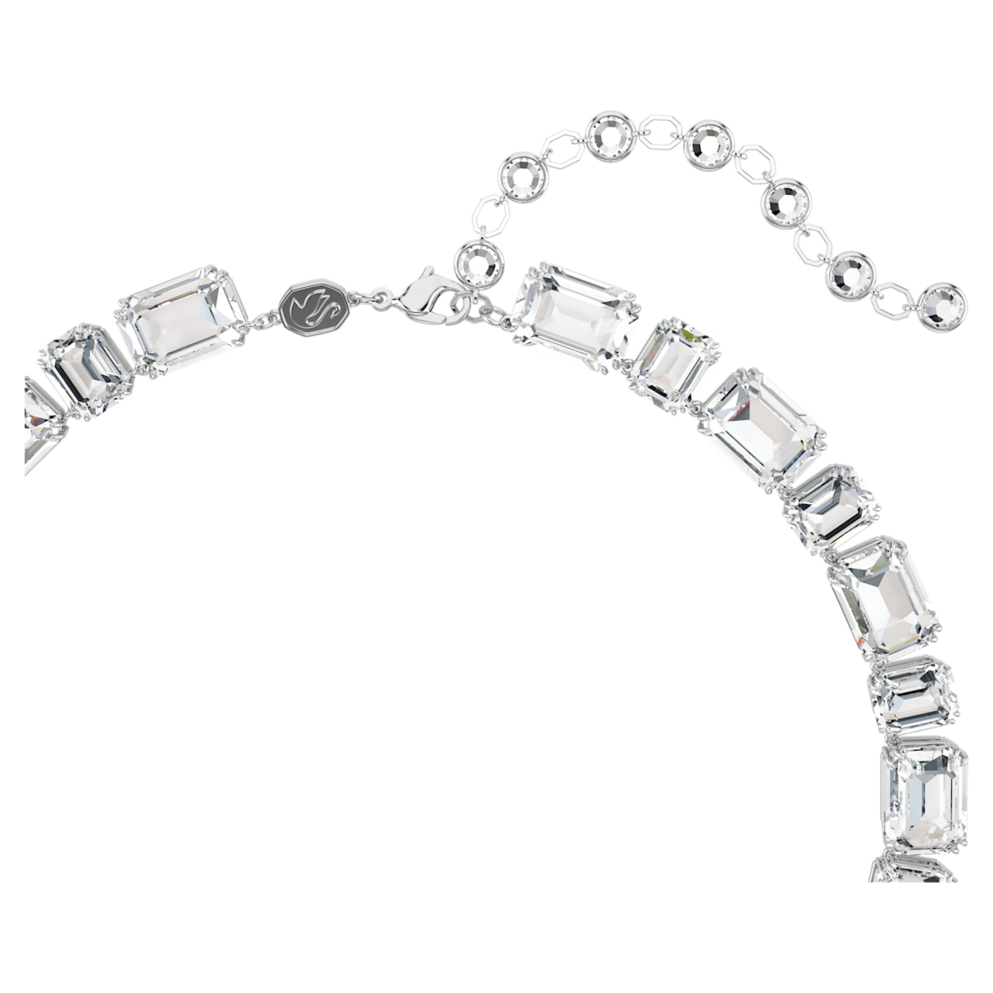 Swarovski Millenia necklace Octagon cut, White, Rhodium plated