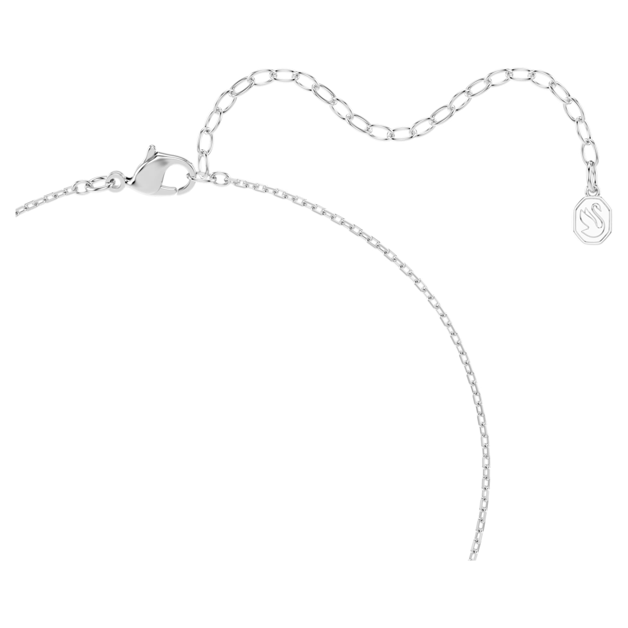 Swarovski Millenia pendant Cushion cut, Blue, Rhodium plated