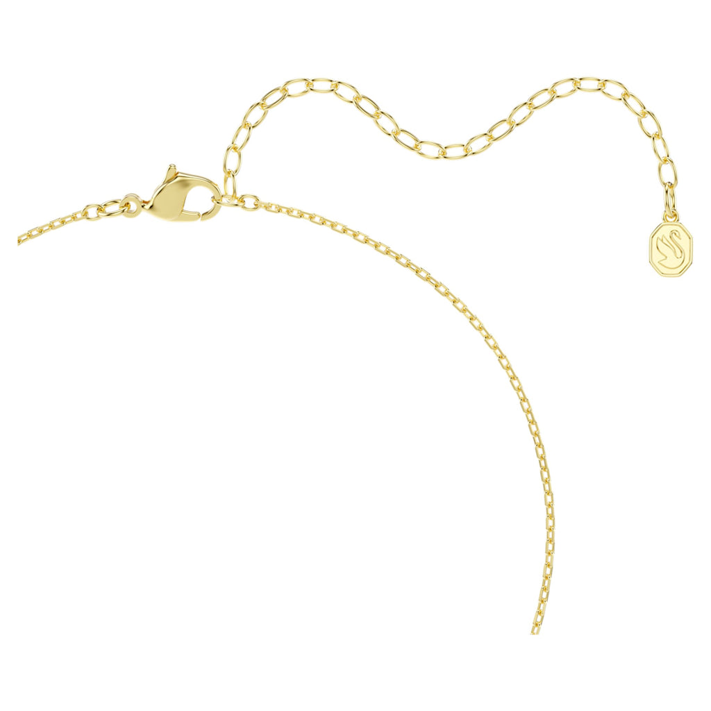 Swarovski Millenia pendant Cushion cut, Green, 18K gold finish