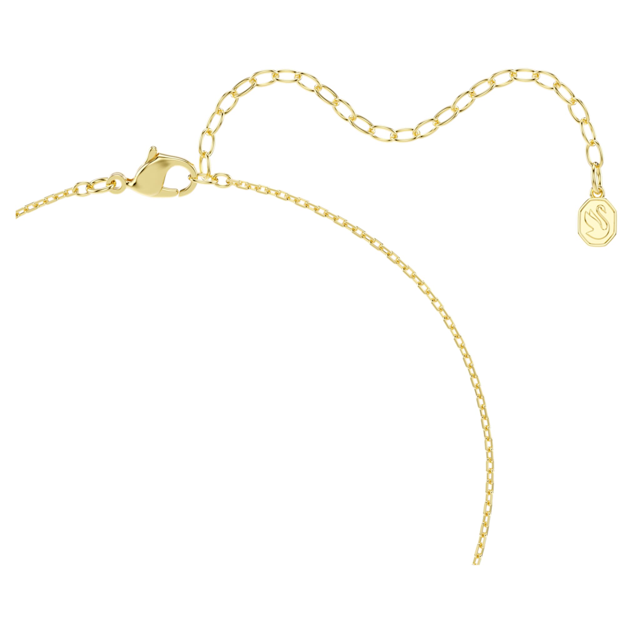 Swarovski Millenia pendant Cushion cut, Green, 18K gold finish
