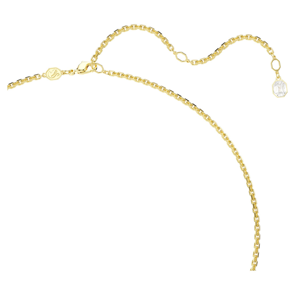 Swarovski Millenia pendant Octagon cut, Caramel, 18K gold finish