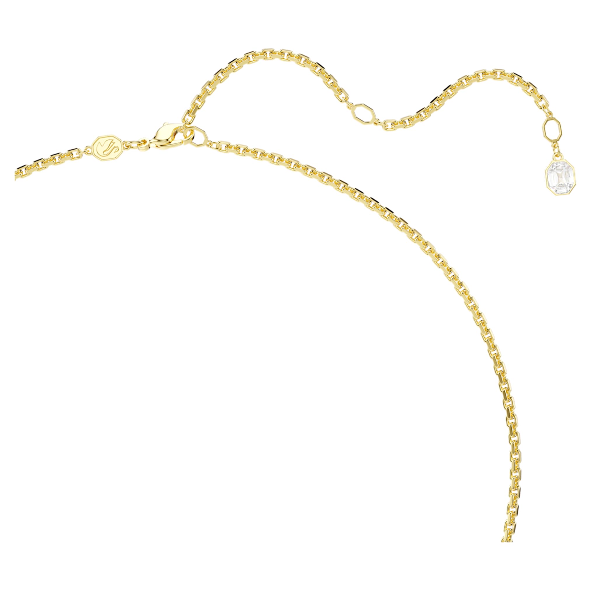 Swarovski Millenia pendant Octagon cut, Caramel, 18K gold finish