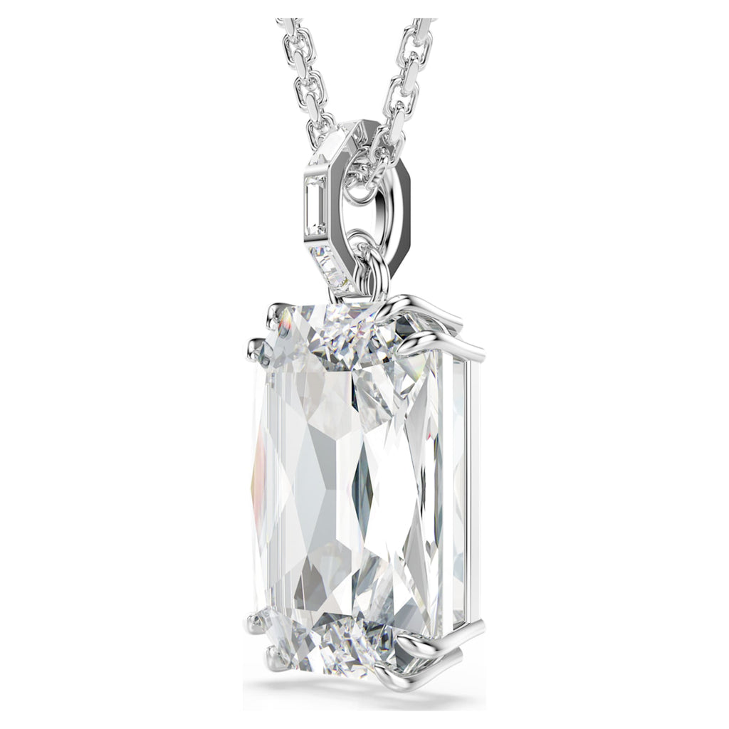 Swarovski Millenia pendant Octagon cut, White, Rhodium plated