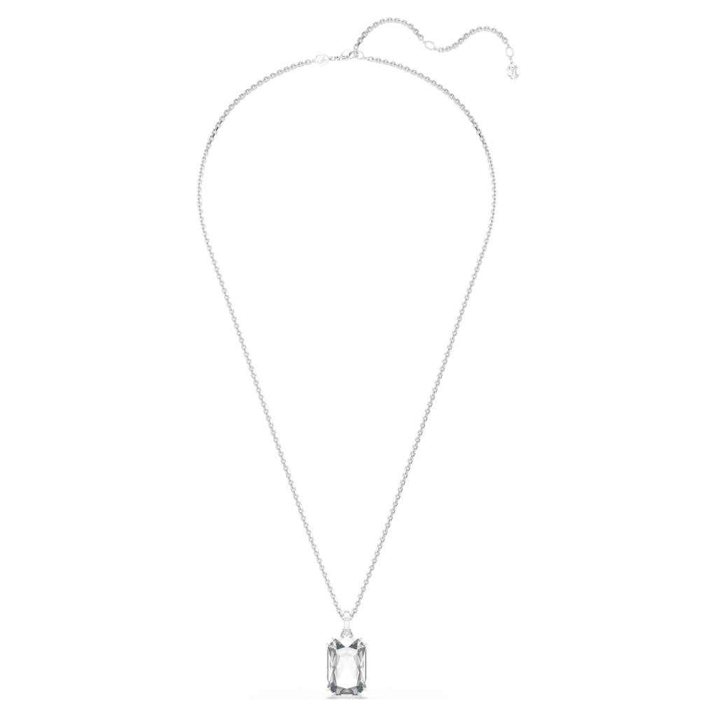 Swarovski Millenia pendant Octagon cut, White, Rhodium plated