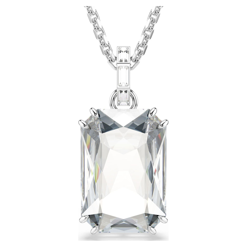 Swarovski Millenia pendant Octagon cut, White, Rhodium plated