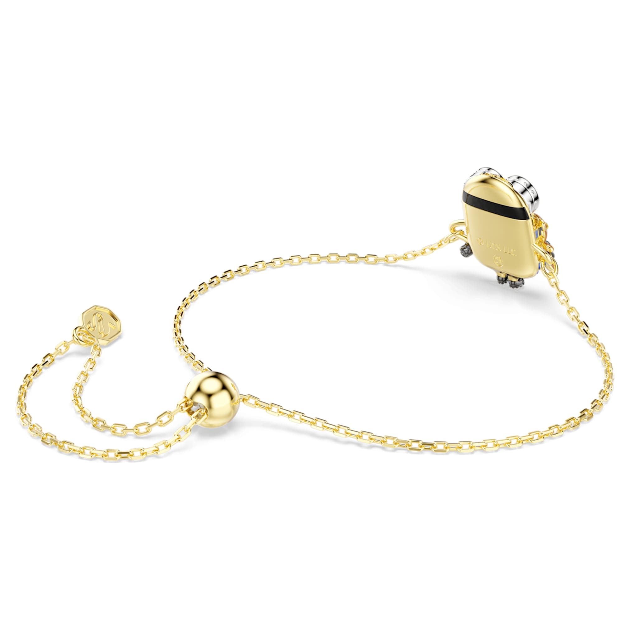 Swarovski Minions Bob bracelet Pavé, Multicolored, 18K gold finish