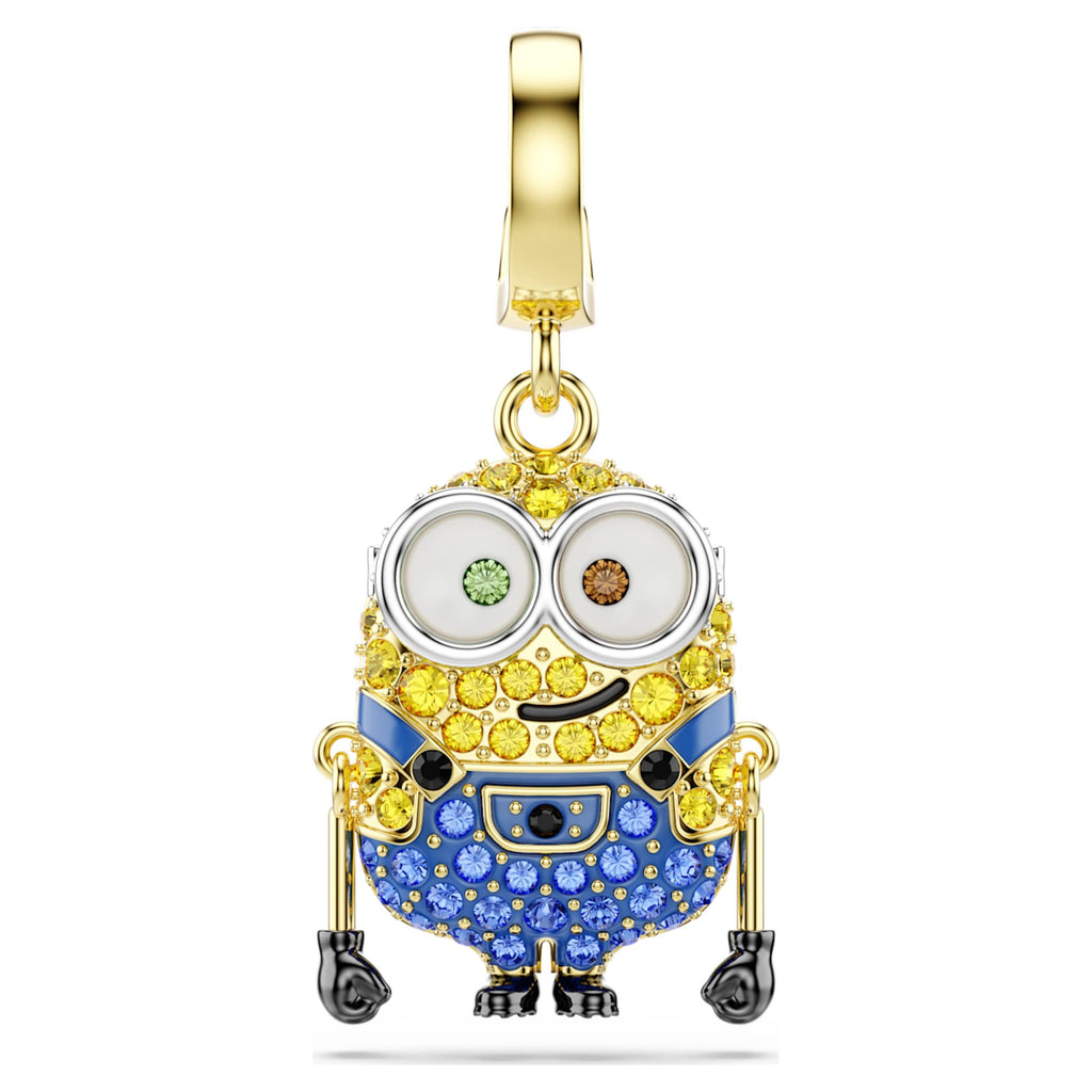 Swarovski Minions Bob charm Pavé, Multicolored, 18K gold finish