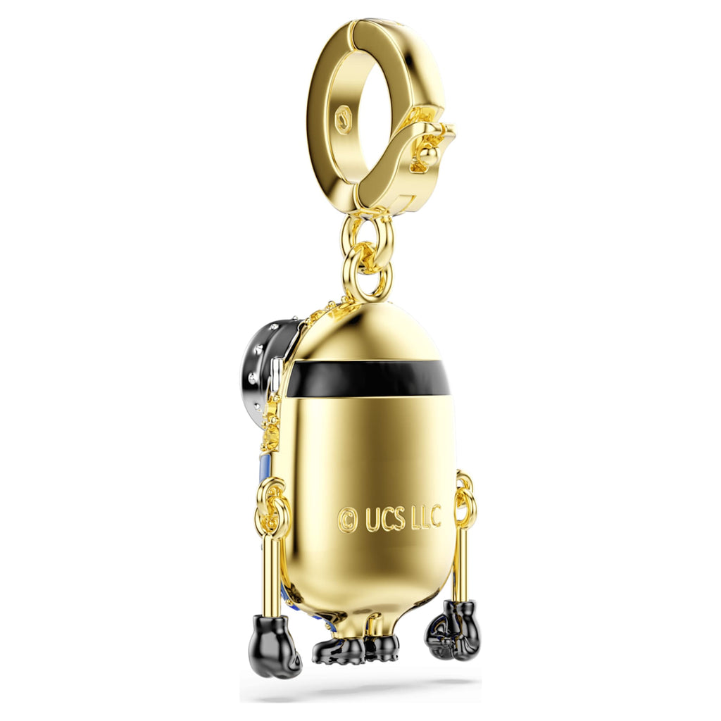 Swarovski Minions Bob charm Pavé, Multicolored, 18K gold finish
