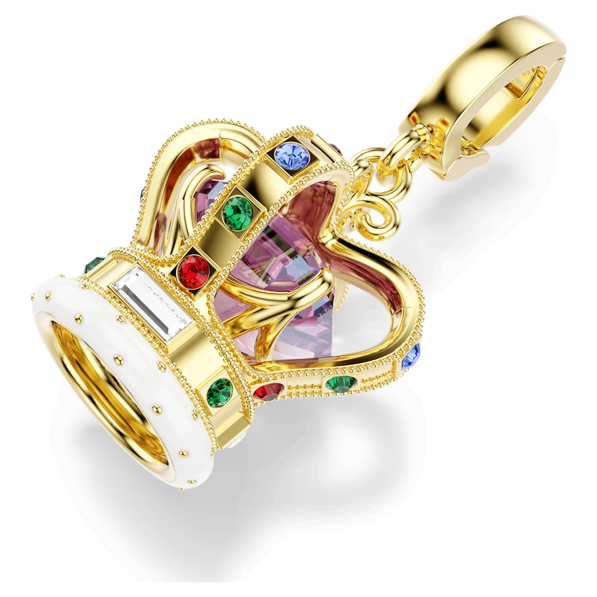 Swarovski Minions Crown charm Mixed cuts, Multicolored, 18K gold finish