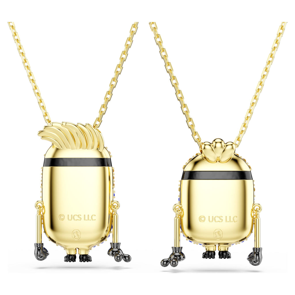 Swarovski Minions James and Henry set Pavé, Multicolored, 18K gold finish