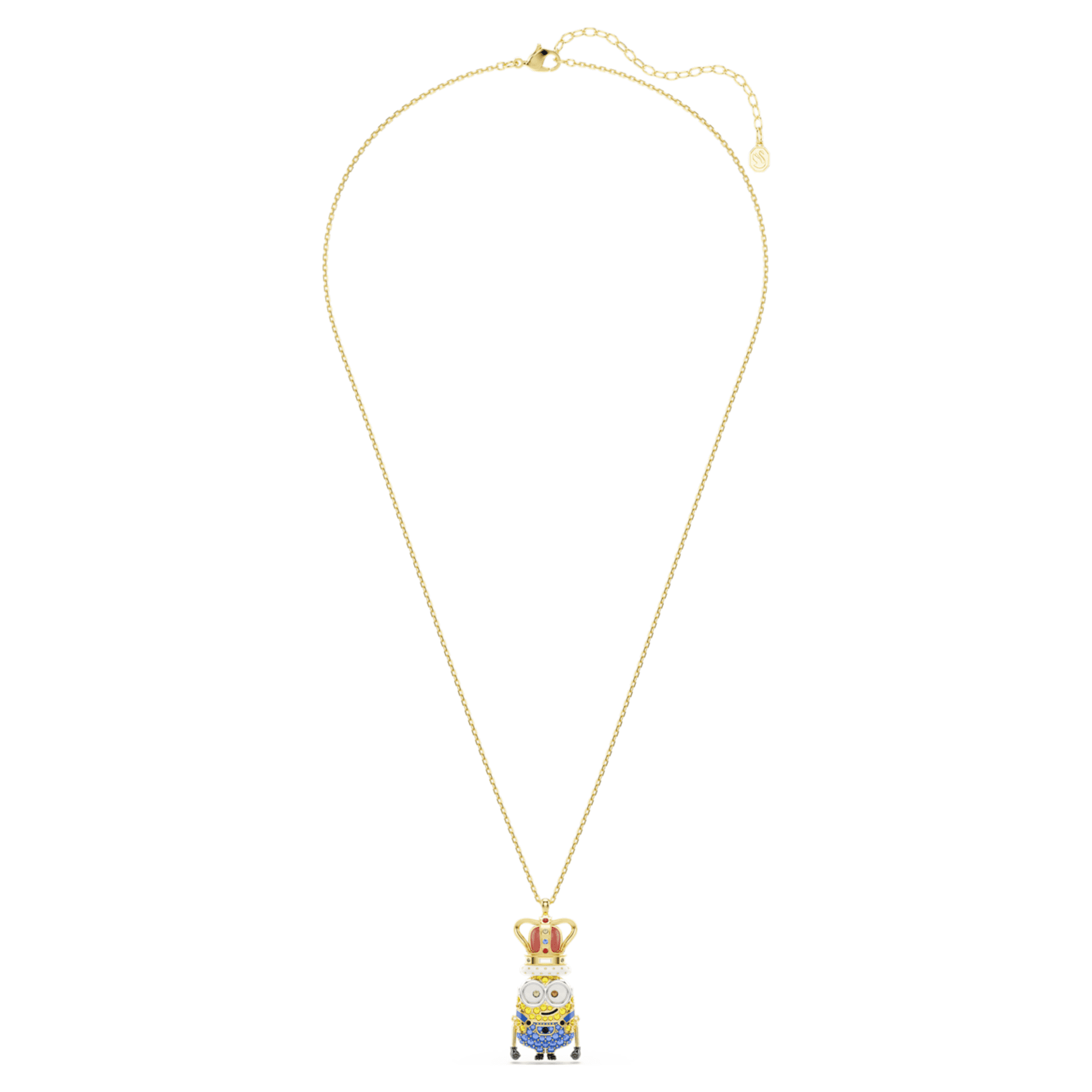 Swarovski Minions King Bob pendant Pavé, Multicolored, 18K gold finish