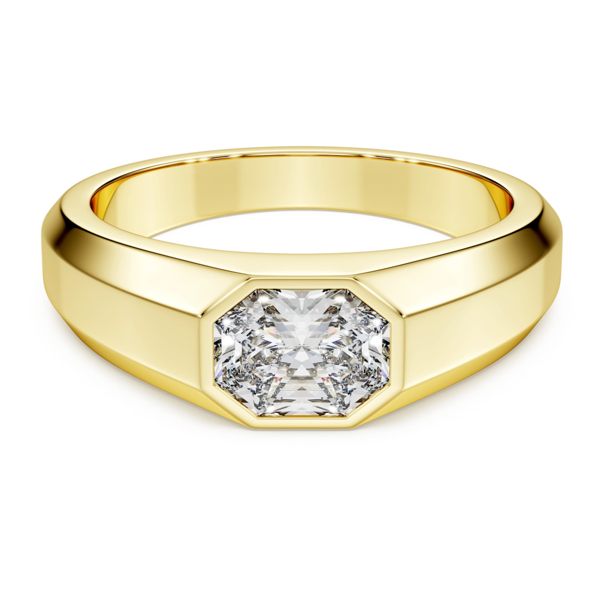 Swarovski Octagon band ring Lab-grown diamonds 1.0 ct tw, Octagon shape, 14K yellow gold