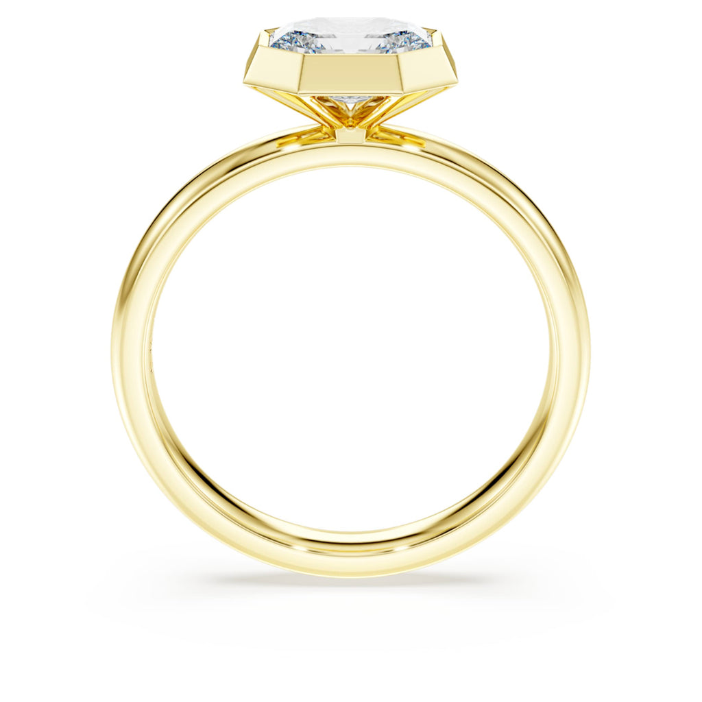 Swarovski Octagon bezel ring Lab-grown diamonds 1.0 ct tw, Octagon shape, 14K yellow gold