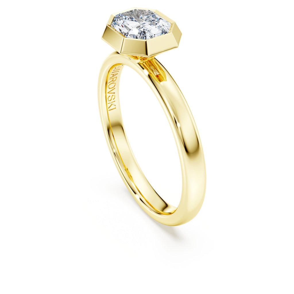 Swarovski Octagon bezel ring Lab-grown diamonds 1.0 ct tw, Octagon shape, 14K yellow gold