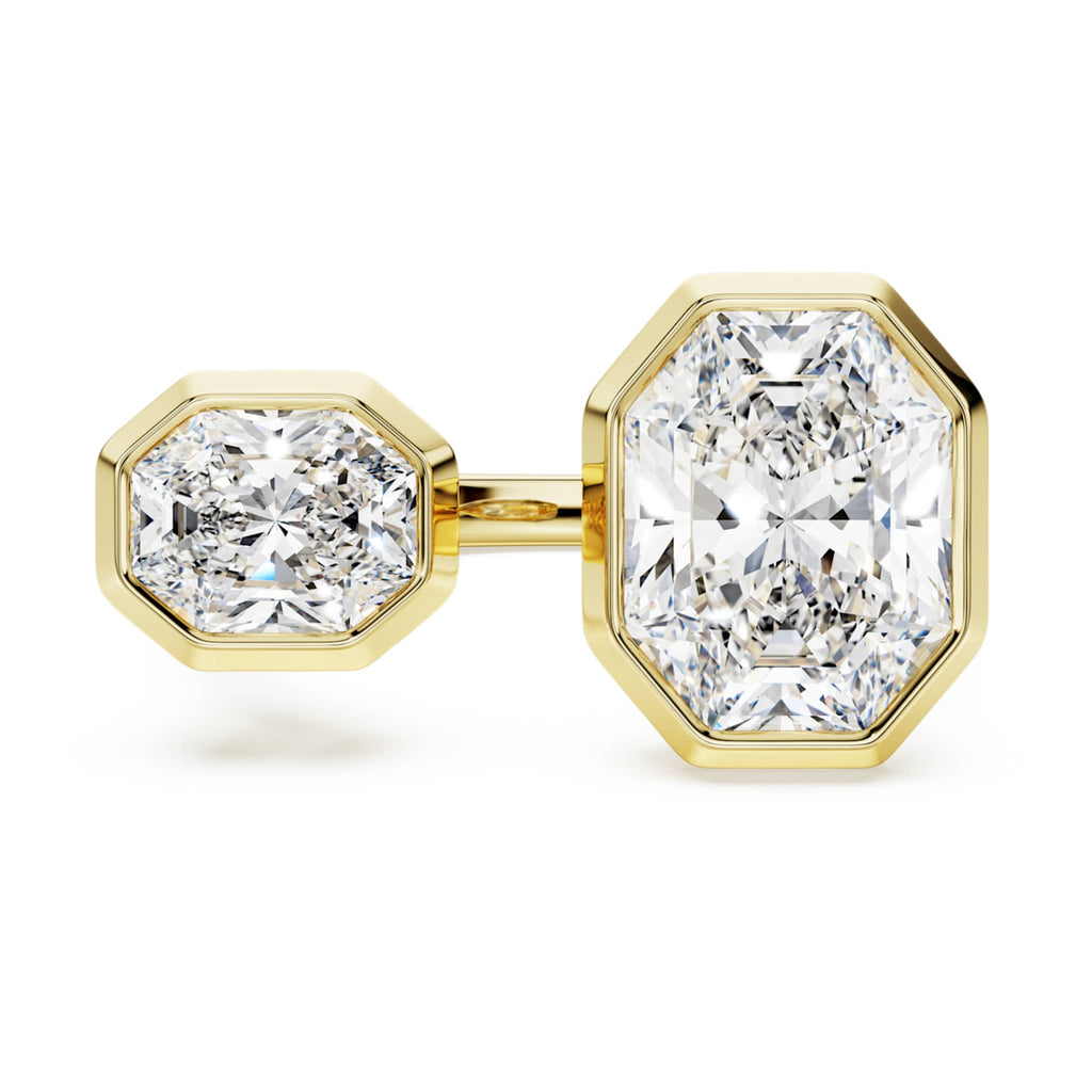 Swarovski Octagon bezel ring Lab-grown diamonds 4.10 ct tw, Octagon shape, 18K yellow gold