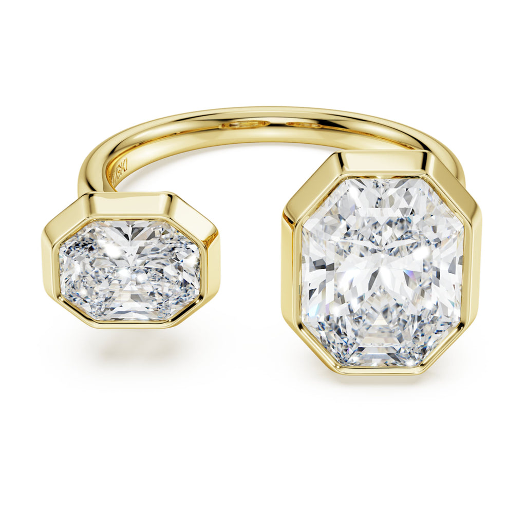 Swarovski Octagon bezel ring Lab-grown diamonds 4.10 ct tw, Octagon shape, 18K yellow gold