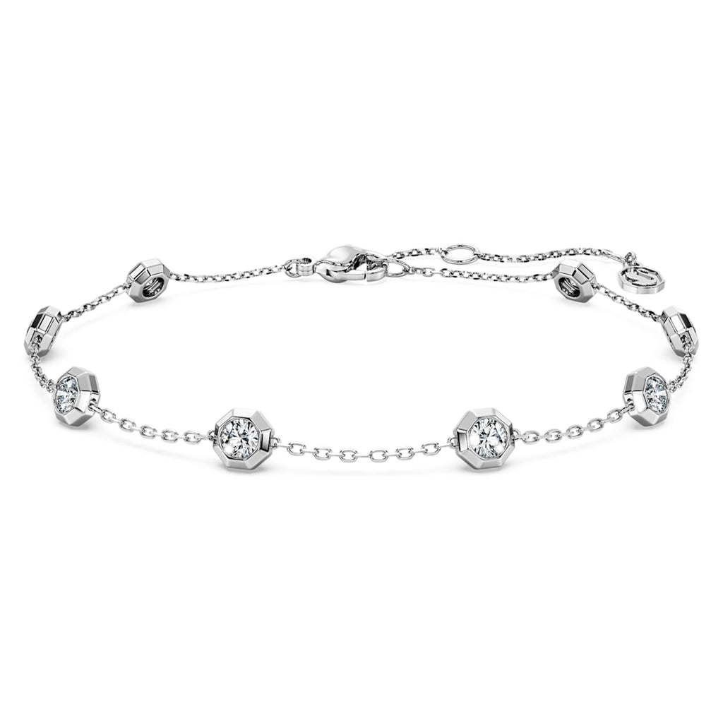 Swarovski Octagon bracelet Lab-grown diamonds 0.8 ct tw, Round shape, Sterling silver