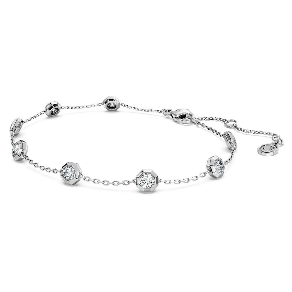 Swarovski Octagon bracelet Lab-grown diamonds 0.8 ct tw, Round shape, Sterling silver