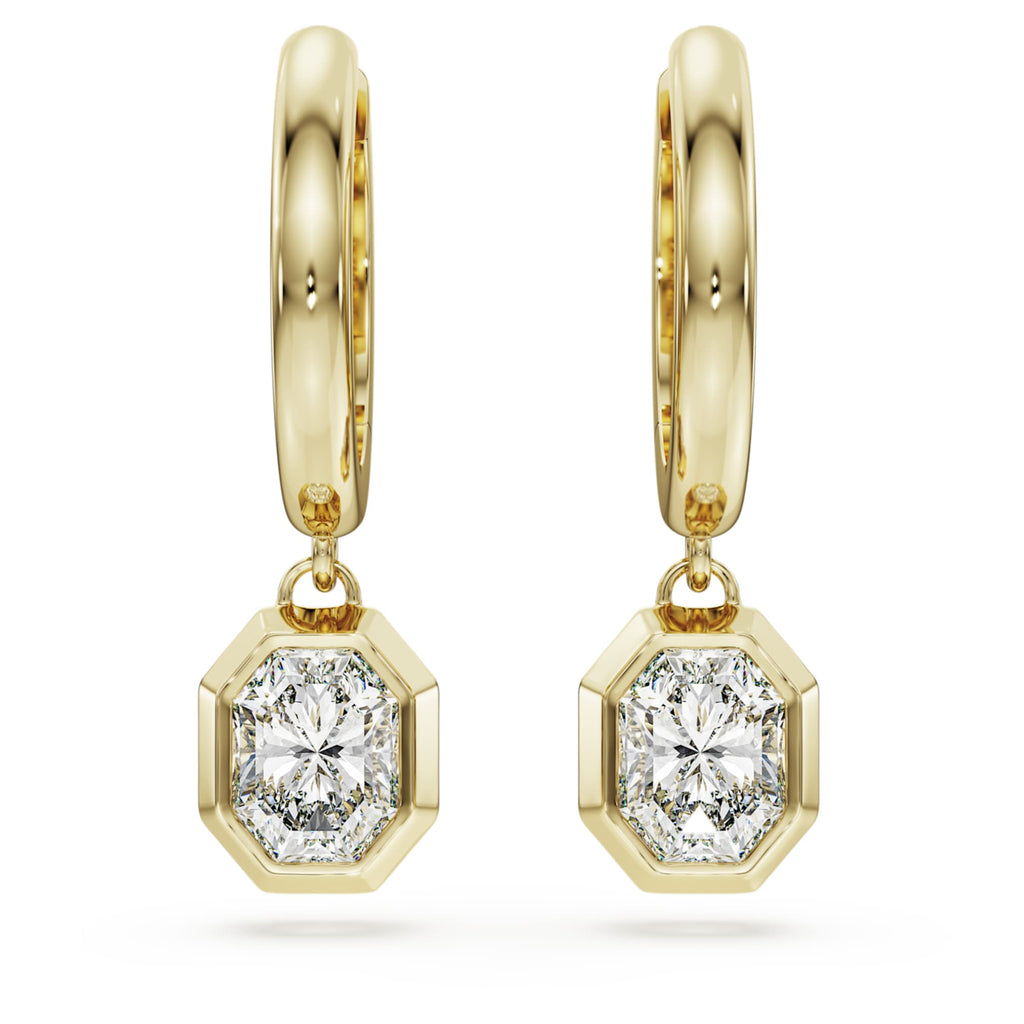 Swarovski Octagon drop earrings Lab-grown diamonds 1.0 ct tw, Octagon shape, 14K yellow gold
