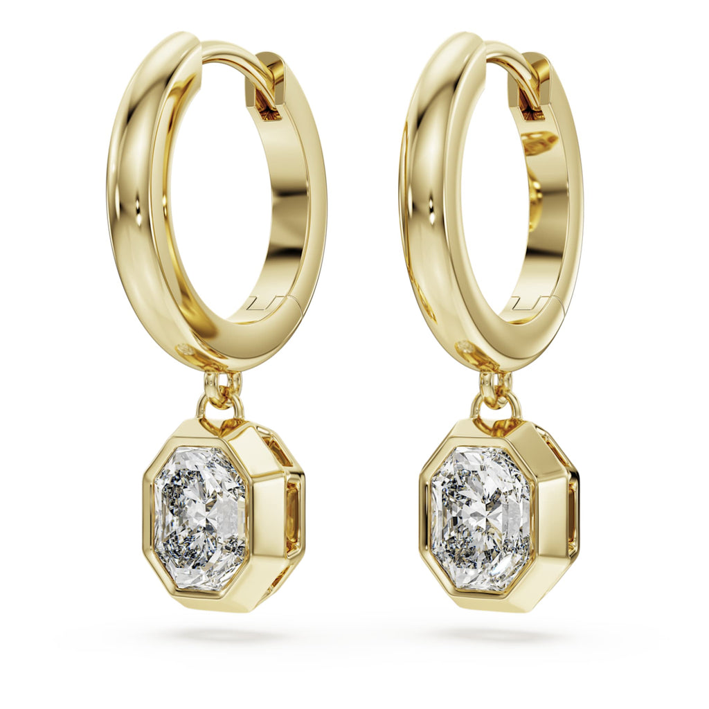 Swarovski Octagon drop earrings Lab-grown diamonds 1.0 ct tw, Octagon shape, 14K yellow gold
