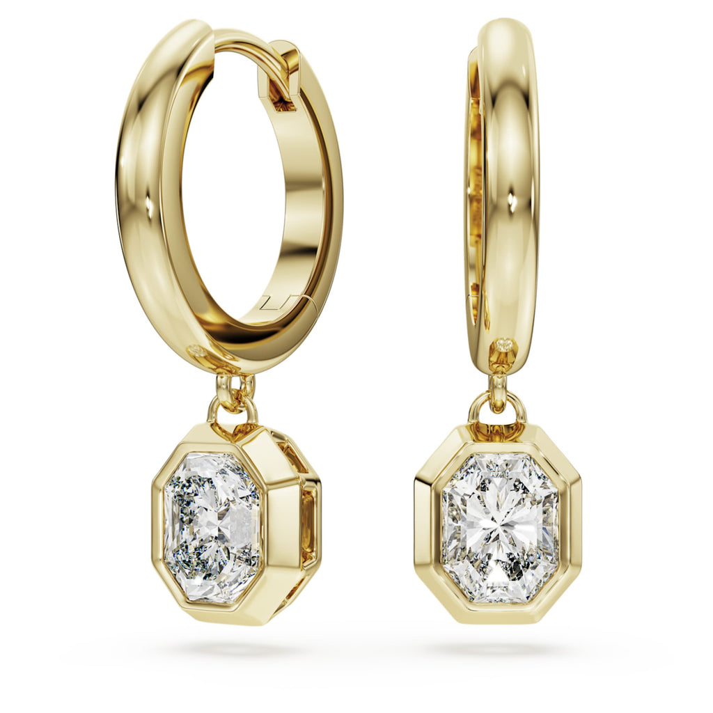 Swarovski Octagon drop earrings Lab-grown diamonds 1.0 ct tw, Octagon shape, 14K yellow gold