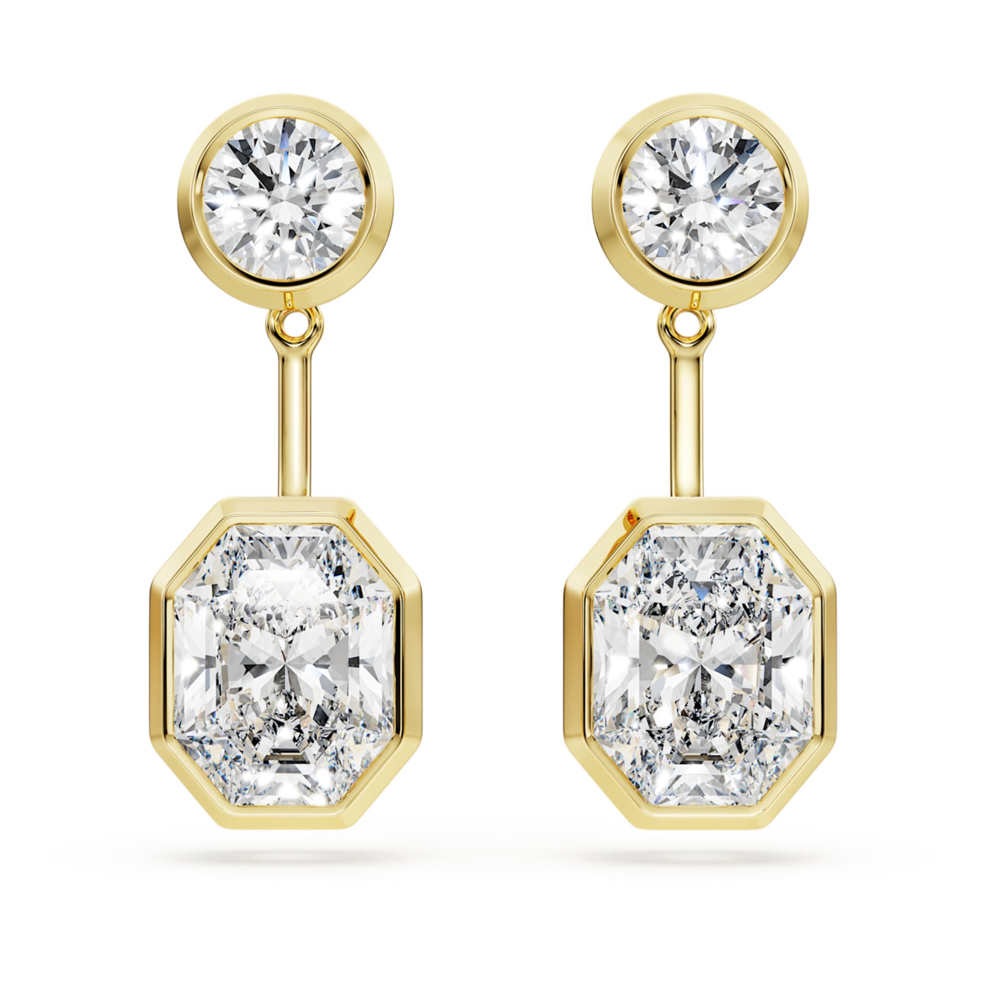 Swarovski Octagon earring jackets Lab-grown diamonds 7.70 ct tw, Mixed shapes, 18K yellow gold