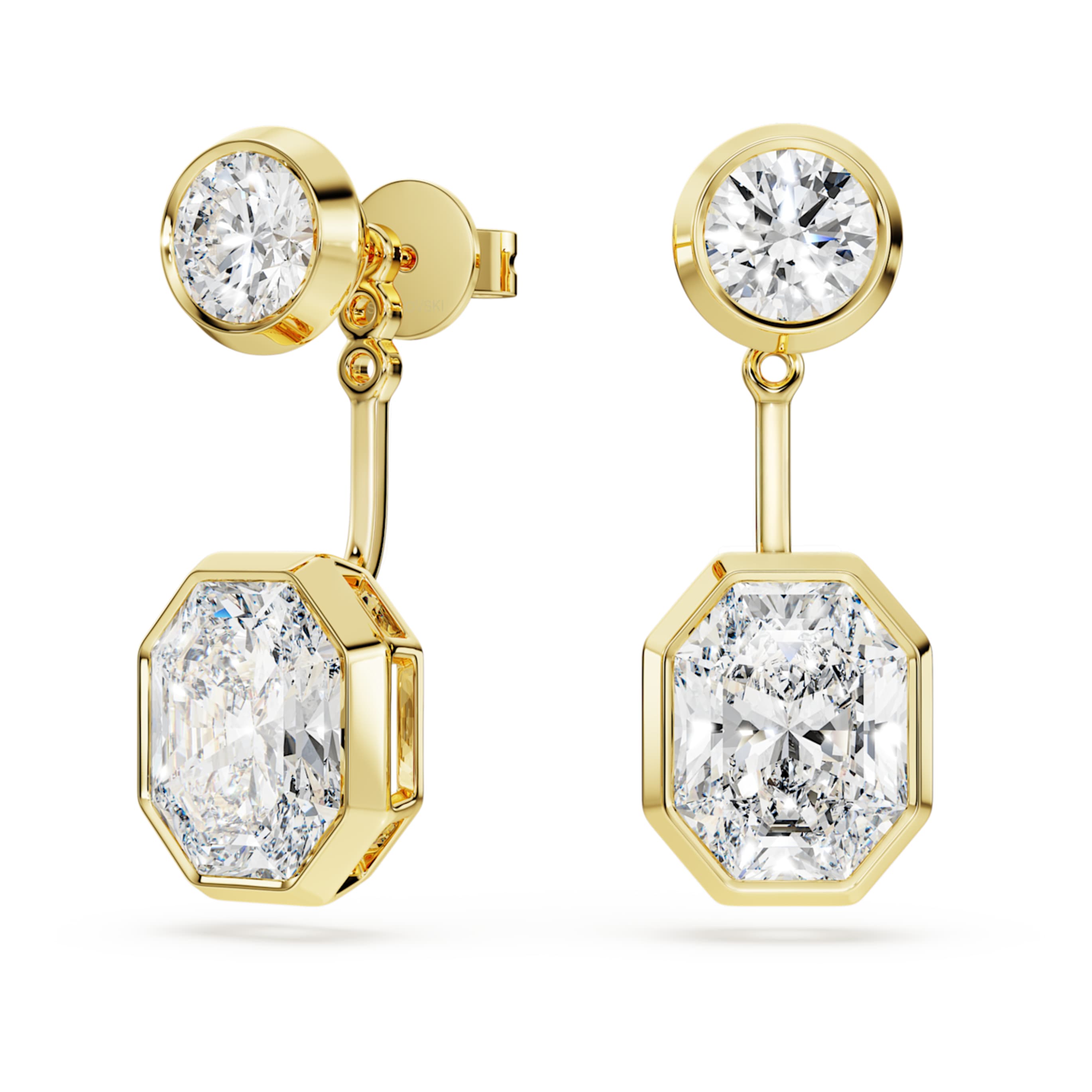 Swarovski Octagon earring jackets Lab-grown diamonds 7.70 ct tw, Mixed shapes, 18K yellow gold