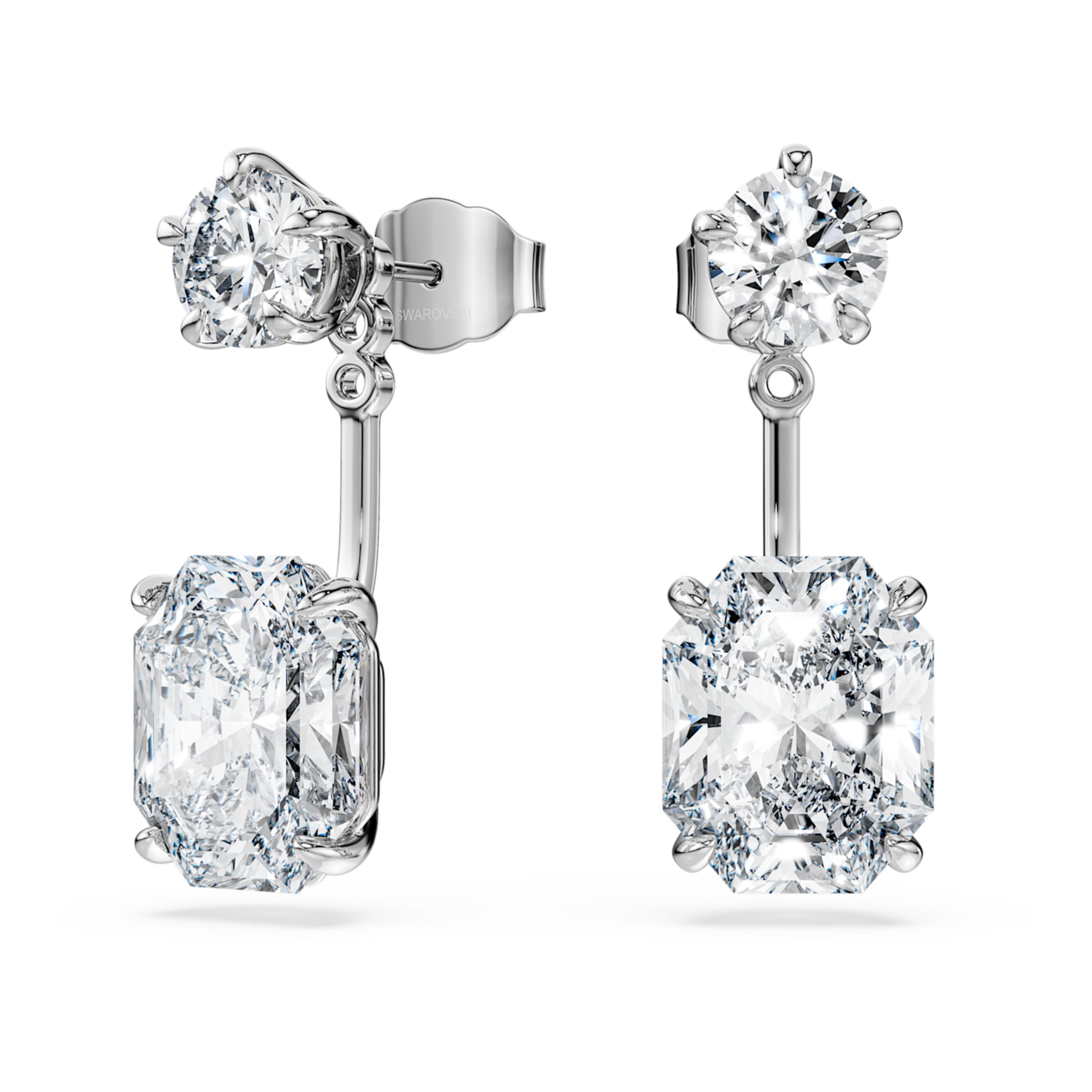 Swarovski Octagon earring jackets Lab-grown diamonds 9.65 ct tw, Mixed shapes, 18K white gold