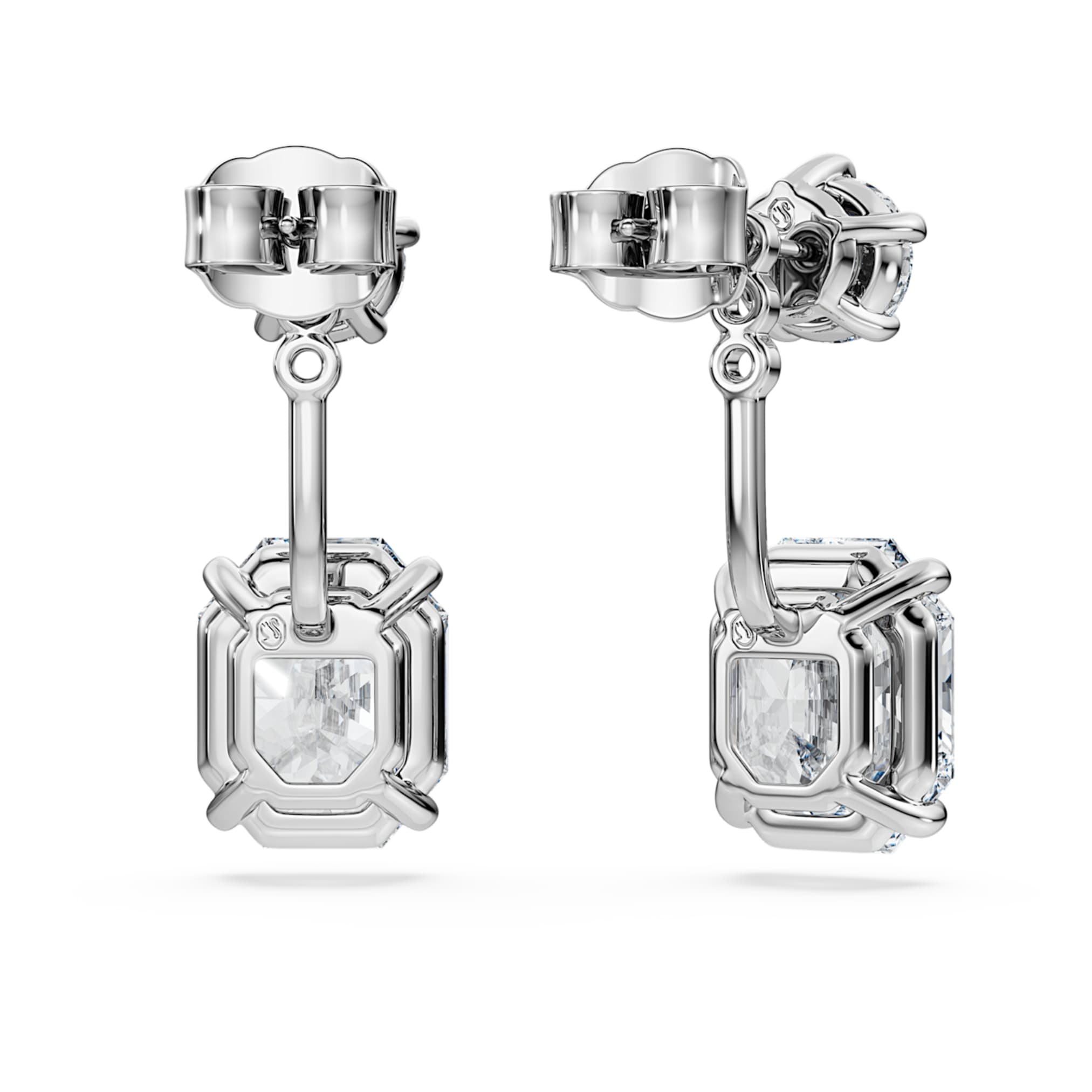 Swarovski Octagon earring jackets Lab-grown diamonds 9.65 ct tw, Mixed shapes, 18K white gold