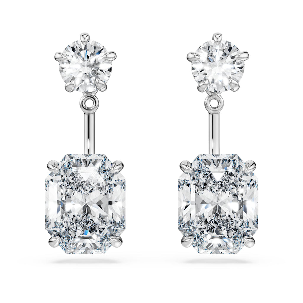 Swarovski Octagon earring jackets Lab-grown diamonds 9.65 ct tw, Mixed shapes, 18K white gold