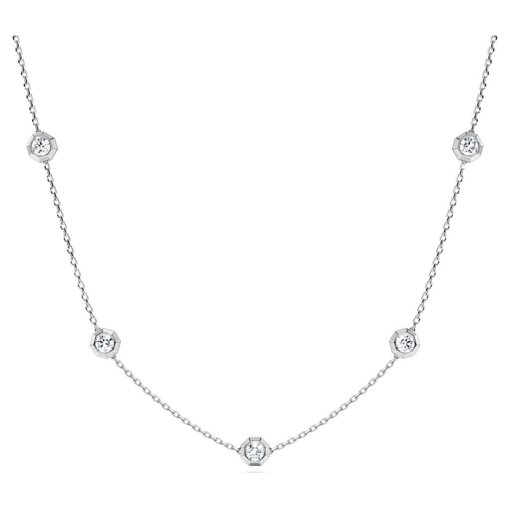 Swarovski Octagon necklace Lab-grown diamonds 0.7 ct tw, Round shape, Sterling silver