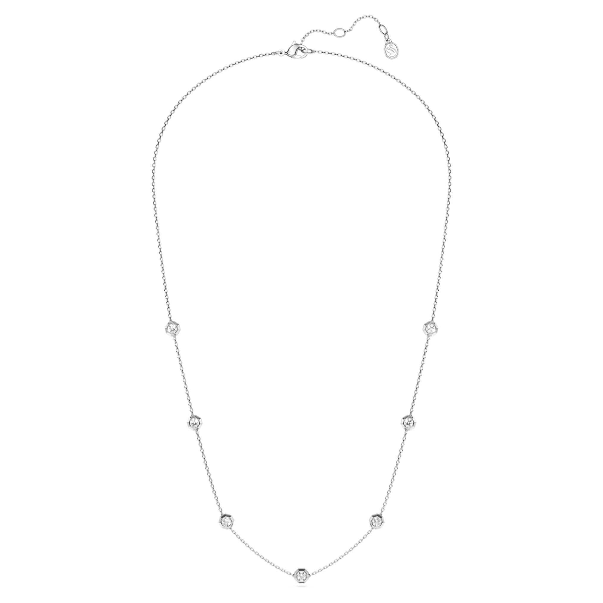 Swarovski Octagon necklace Lab-grown diamonds 0.7 ct tw, Round shape, Sterling silver