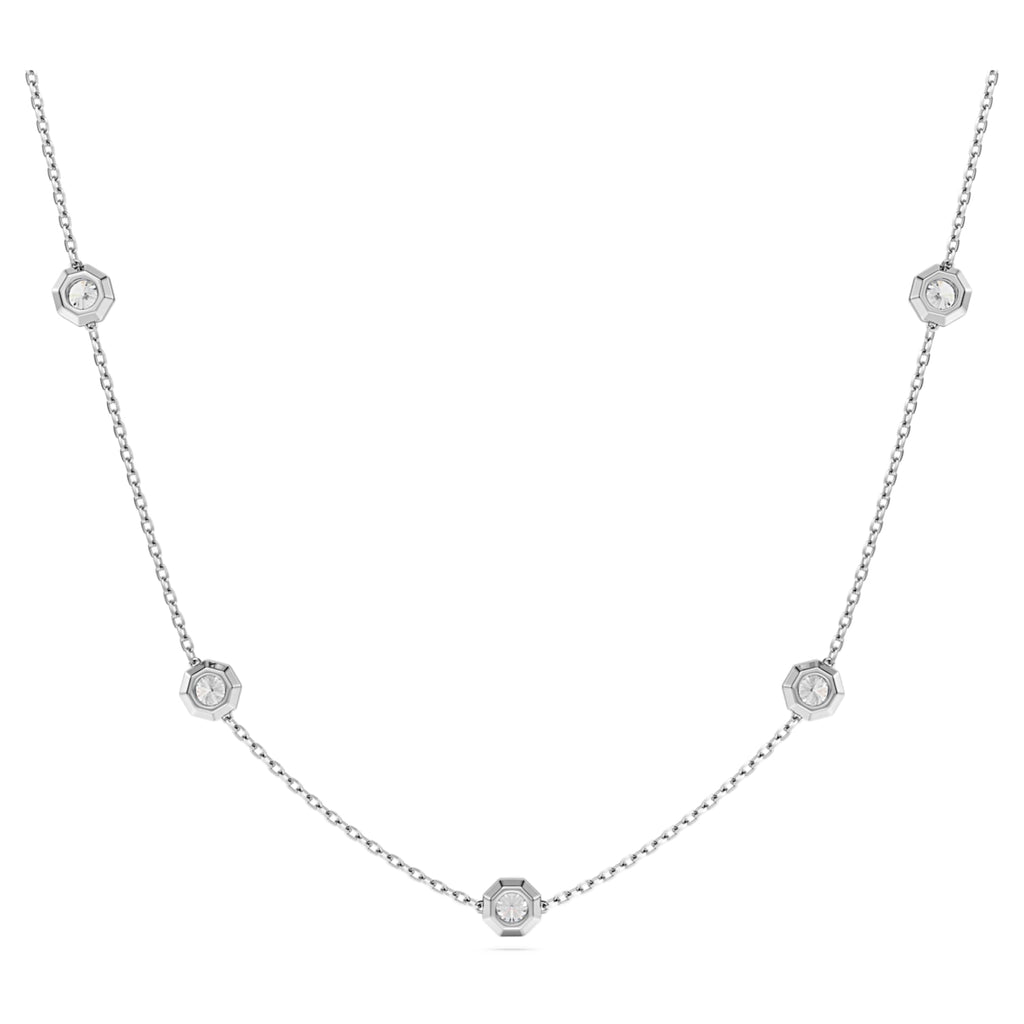 Swarovski Octagon necklace Lab-grown diamonds 0.7 ct tw, Round shape, Sterling silver