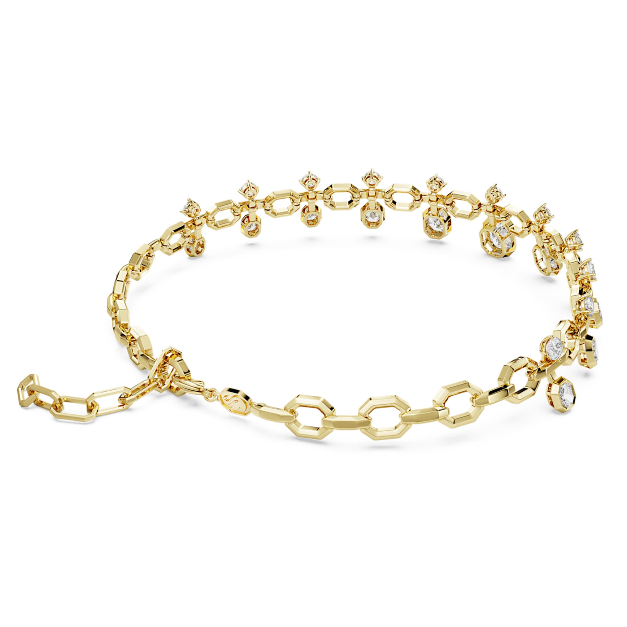 Swarovski Octagon necklace Lab-grown diamonds 18.39 ct tw, Mixed shapes, 18K yellow gold