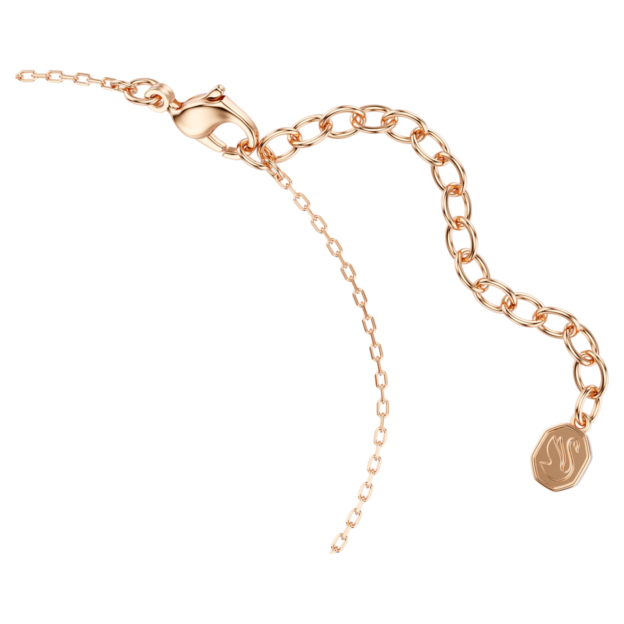 Swarovski Only bracelet Round cut, Pink, 18K rose gold finish