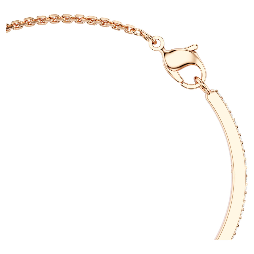 Swarovski Snake bangle Mixed cuts, Year of the Snake, Red, 18K rose gold finish
