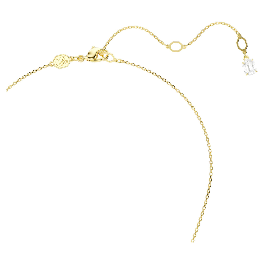 Swarovski Snake pendant Crystal pearl, Mixed cuts, Year of the Snake, White, 18K gold finish