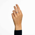 Swarovski Stilla cocktail ring Round cut, Pavé, White, 18K gold finish