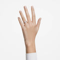 Swarovski Stilla cocktail ring Round cut, White, Silver-tone finish