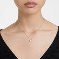 Swarovski Stilla pendant Pear cut, White, Rhodium plated