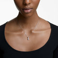 Swarovski Stilla pendant Round cut, White, Rhodium plated