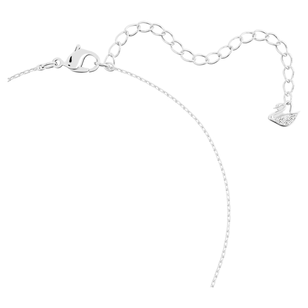 Swarovski Stilla pendant Round cut, White, Rhodium plated
