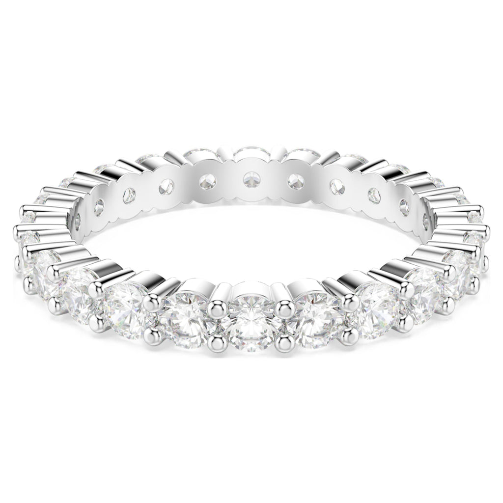 Swarovski Stilla ring Set (2), Round cut, White, Rhodium plated