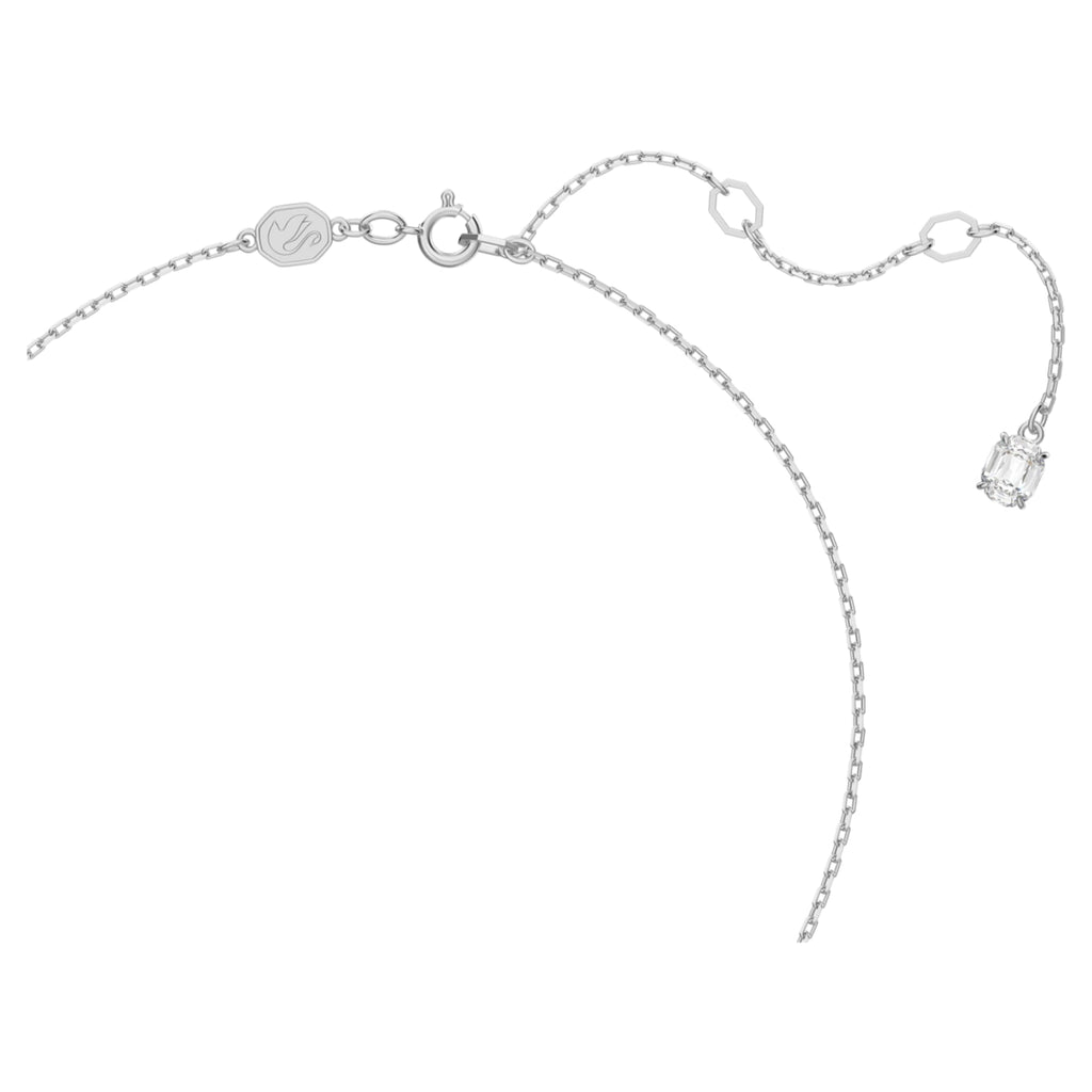 Swarovski Stilla set Round cut, White, Rhodium plated