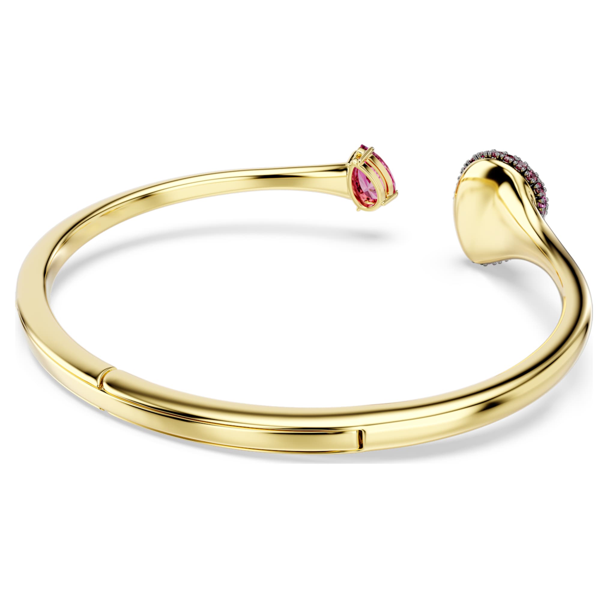 Swarovski Sublima bangle Pear cut, Red, 18K gold finish